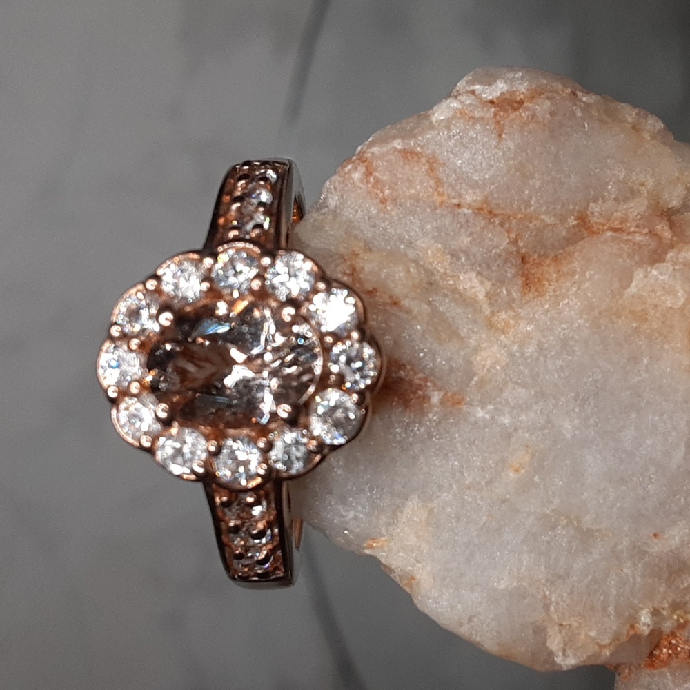 925 Morganite And White Zircon. Price Is Firm.
